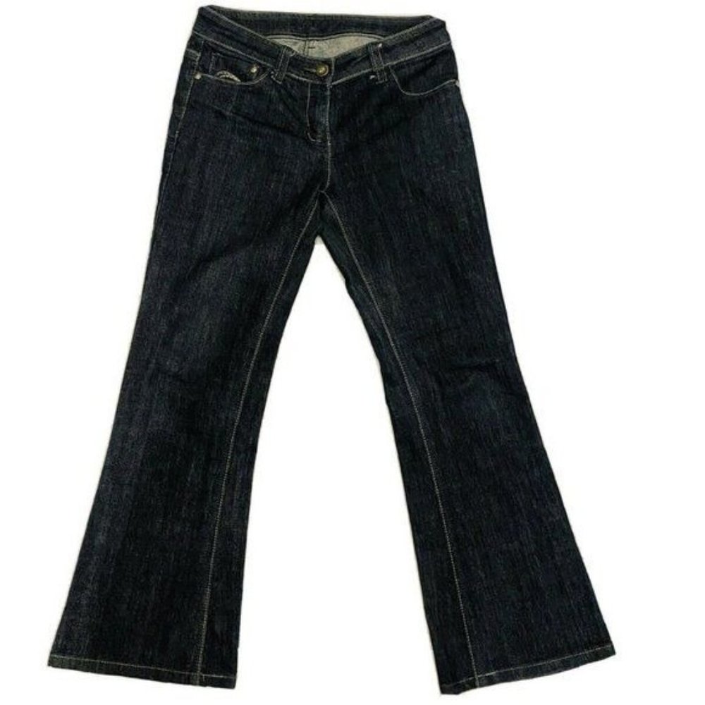 DOROTHY PERKINS Womens Jeans Dark Wash Blue Denim Bootcut Sz 10 Made in UK - Picture 2 of 13